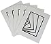 Pack of 32 8x10 WHITE/BLACK Double Mats Mattes for 5x7 photo with White Core Bevel Cut + Backing + Bags