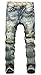 Men's Distressed Ripped Skinny Jeans A953 Blue 36