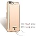 For iphone 6 Plus/7 Plus Battery case , BMK Battery Charging case portable charger Ultra Slim iphone 7 Plus (5.5 inch) -10000mAh Extended Built-in Battery Power Bank (Gold)