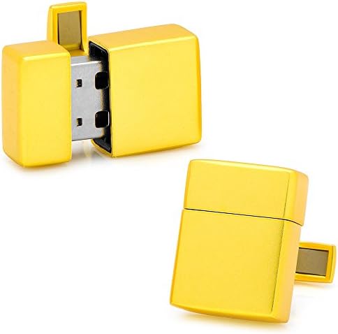 Ravi Ratan Yellow 8GB USB Flash Drive Cufflinks