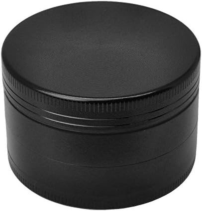 Flyox 4 Piece Spice Herb Grinder Black, Dimension: 52mm x 42mm