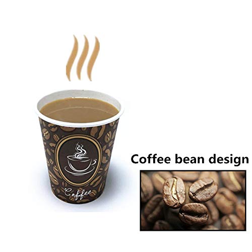 image for Tsyware 100 Pack Quality Disposable Paper Hot Coffee Cups with Recycla