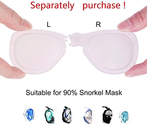 YIIKII Universal Snorkel Mask Nearsighted Prescription Optical Corrective Lens