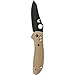 Benchmade Griptilian 550HG Knife, Sheepsfoot Blade, Plain Edge, Coated Finish, Sand Handle