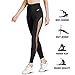 NIOFEI High Waist Inner Pocket Yoga Pants Tummy Control Workout Running Mesh Sexy Yoga Leggings