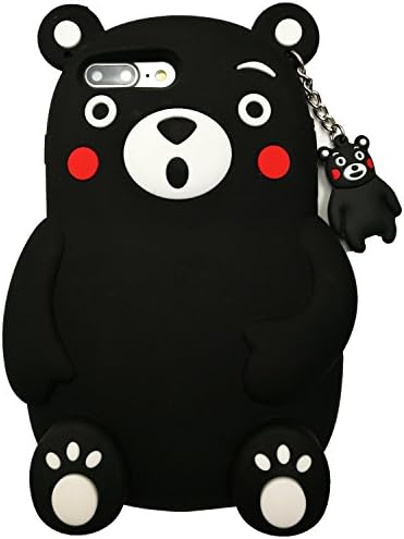 iPhone 7Plus Case,flowermelody Apple iPhone 7 Plus Case,Bumper Cover Shock-Absorption and Anti-Scratch,iPhone Lovely Interesting Cool Funny Flow Liquid Case (kumamon 7p)