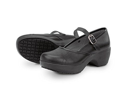 SR Max Vienna Women's Black Mary Jane Clog Style Slip Resistant Soft Toe Work Shoe