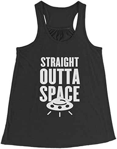 Women's Flowy Racerback Tank Top - Straight Outta Space