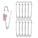 10Pcs Safety Pins Extra Large Heavy Steel Pins for All Kinds of Handicrafts, Blankets, Skirts, Crafts, Kilts and DIY Craftsmanship