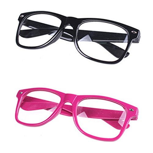 FancyG Classic Retro Style Fashion Eyewear Clear Lenses Glasses Frame 2 Pieces Set 2