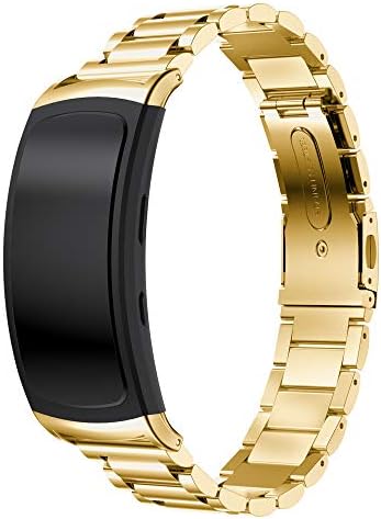 Compatible with Samsung Gear Fit 2 Pro/Fit 2 Band,Gosuper Stainless Steel Metal Replacement Smart Watch Bracelet Strap Bands for Samsung Gear Fit 2 Pro/Fit 2 SM-R360