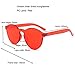 Armear Women Oversized Retro Rimless Round Sunglasses Tinted Red One Piece Lens Frameless Glasses