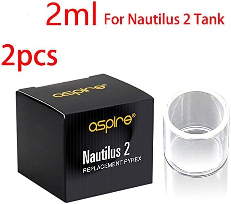 2pcs AspÎre 2ML GlǞŠs Tube For NautÎlus 2 TǞnḰ CòÎLs AtomÎzer