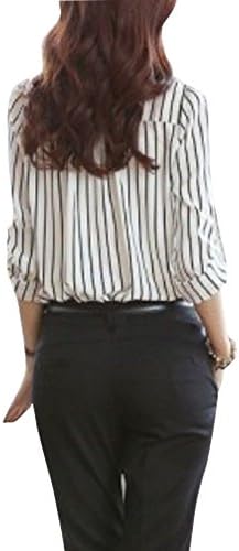 Hengzhi Women's Office Long Sleeve Shirts Button Down Cute Base Layer Blouse Top