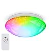 B.K.Licht I Plafondlamp met sterrendecoratie I dimbare plafoniere I sterrenhemel effect I lampen dimbaar I RGB…