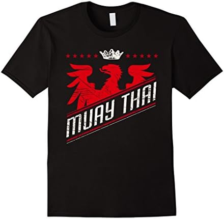 Mens Eagle Muay Thai Shirt Medium Black