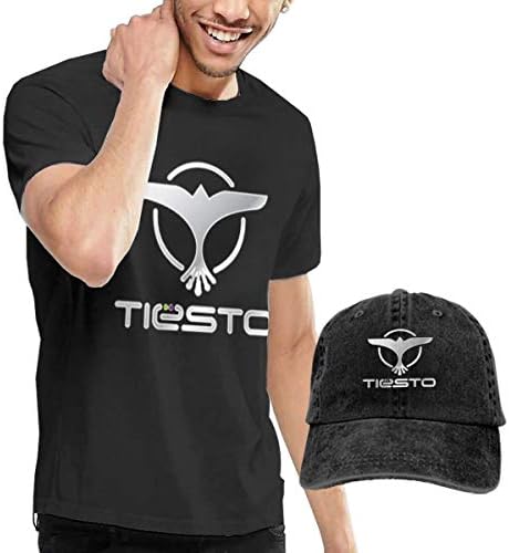 Ayaateg Tiesto Men's Comfortable T Shirt and Caps Combination Black