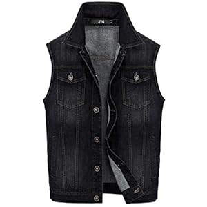 Men’s Big & Tall Denim Vest Unlined Motorcycle Jean Jacket www.denim.fit