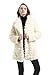 JOLLYCHIC Women's Embossed Mid Length Winter Warm Faux Fur Coat Jacket Large