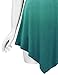 Lock and Love LL WT1051 Womens V Neck Short Sleeve Ombre Tunic Top XXL TEAL