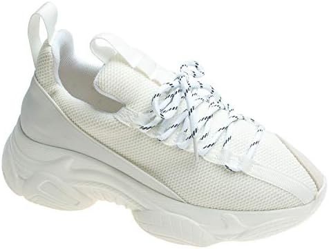 AnnaKastle Womens Color Accent Low Top High-Fashion Sneaker Trainers