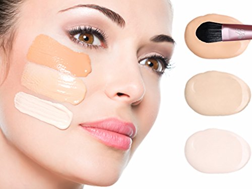 Concealer Brush Foundation Makeup Liquid - Best Brushes For Under Eyes & Face Concealer Flat Mask, Pointed, Double Ended Small Liquid Applicator Contour Powder Mineral Make up Dense For Blending