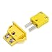 HITSAN Panel Mount K-type Thermocouple Miniature Socket Plug Connector One Piece