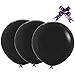 Black Round Latex Balloons - 24