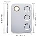 Mudder 5.8 by 4 Inches Makeup Palette Stainless Steel 3-Well Nail-art Palette Cosmetic Artist Mixing Palette with 5.9 Inches Spatula Tool