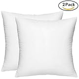 Hippih 2 Packs Pillow Insert - Decorative Square Sofa and Bed Pillow 20 x 20 Inch
