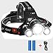 LED Headlamp Flashlight Kit, ANNAN 8000-Lumen Extreme Bright Headlight with Red Safety Light, 4 Modes, Waterproof, Portable Light for Camping, Biking, 2 Rechargeable Lithium Batteries Included