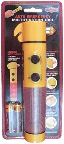 Blazing LED Auto Emergency Multifunction Tool, LED Flashlight Includes Batteries
