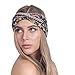 OSATTIA 4 Pack Women Boho Headband Floral Style Knot Bohemian Hairwrap Flower Printing Twisted Criss Cross Stretchy Hairband