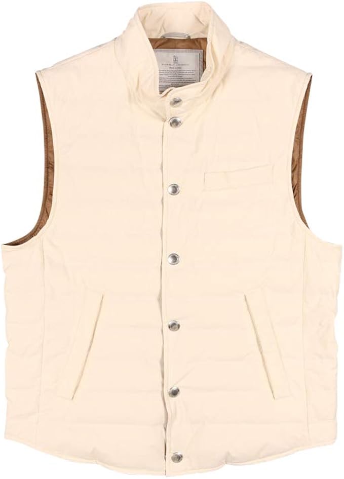 Amazon S Brunello Cucinelli ブルネロクチネリ ダウンベスト メンズ 秋冬 ホワイト 白 Cx786 並行輸入品 ベスト 通販
