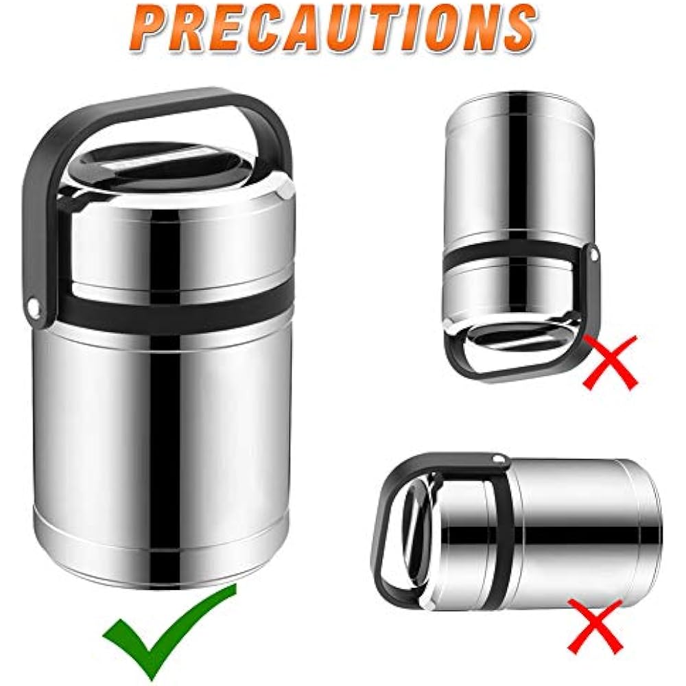 Soup Thermos, Food Jar With Handle For Hot Food, 3 Tier Thermal