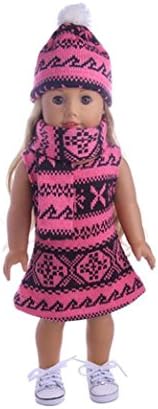 Rambly Skirt&Hat&Scarf Three-piece Suit For 18 inch Our Generation American Girl Doll (A)