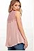 DaySeventh Women Chiffon Lace Sleeveless Shirt Blouse Comfort Tank Tops (S, Pink)