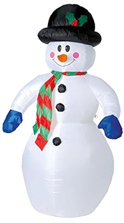Best-Accessoires4All XL Schneemann aufblasbar 180cm inkl. Motor Gebläse Außendekoration Weihnachten Winter