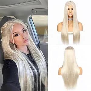 Amazon.com: Wigoddess Peluca sintética lacia, resistente al calor, pelucas  de fibra para mujeres negras, 22 pulgadas, rubio dorado, sin encaje :  Belleza y Cuidado Personal