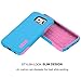 TOTU [Shock Proof] Soft Interior Scratch Resistant Dual-Layer Protective S6 Case For Samsung Galaxy S6 (2015), Blue/Pink