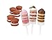 ASIBT Round Shape Clear Push-Up Cake Pop Shooter (Push Pops) Plastic Containers with Lids, Base & Sticks, Pack of 12
