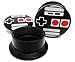 Retro Nintendo NES Controller Ear Plugs - Acrylic Screw-On - New - 8 Sizes - Pair