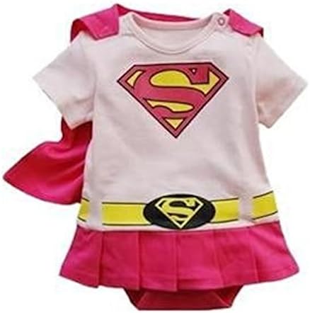 LC Boutique Baby Girl Superhero Romper Costume for ages 3 Months to 3T.