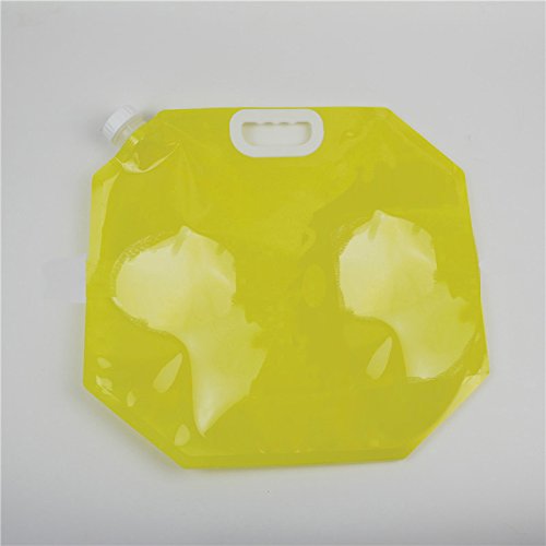 LE 3-Pack Collapsible BPA Free Water Container - Foldable Plastic Water Bag Carrier, Portable Water Storage Tank for Camping, Outdoor, Hiking,(blue&white&yellow)