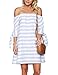 Just Quella Women's Casual Off The Shoulder Loose Long Dress 8650