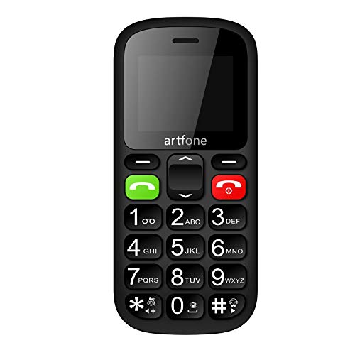 Big Button Mobile Phone for Elderly,Artfone CS181 Upgraded GSM Mobile Phone With SOS Button, Talking Number and Torch