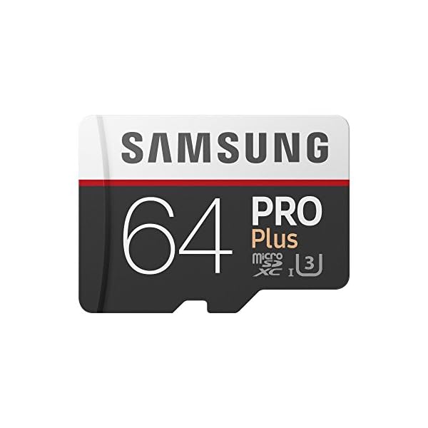 Samsung PRO Plus Micro SDXC 64GB bis zu 100MB/s, Class 10 U3 Speicherkarte (inkl. SD Adapter)