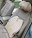 Travel Ease Car Lumbar Support Back Cushion & Headrest Neck Pillow Kit for Seat Cushion Memory Foam Erognomic Design Universal Fit for Car Seat with Back Pain Relief (Beige)