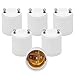 JACKYLED GU24 to E26 Adapter 6-Pack Heat Resistant Up to 392℉ Fire Resistant Converts GU24 Bi-Pin Based Fixture to E26 E27 Standard Screw-in Socket