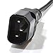 kenable IEC C14 3 pin Male Plug to Figure 8 C7 Plug Power Adapter Cable 15cm (~6 inch)